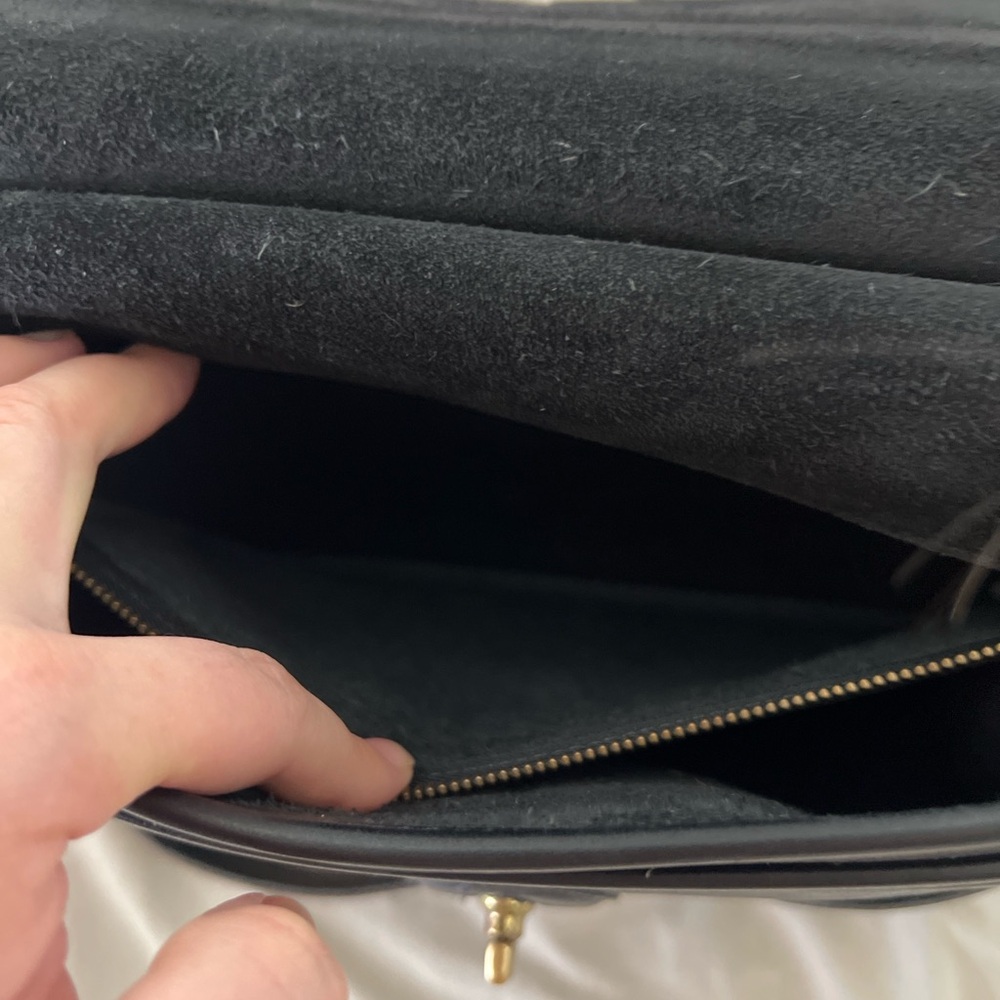 Vintage Coach Black Leather Willis Satchel Crossbody Bag – Authentic USA MADE - Picture 7 of 9